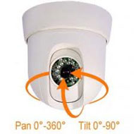 Zmodo IR Pan and Tilt Camera CM-T1002BG 8mm Lens 24 LEDs Night Vision