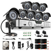 Zmodo PKD-DK4216-500GB 4 CH CCTV Security DVR IR Camera System